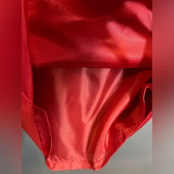 Kasper silky red pencil skirt - Picture 4 of 6